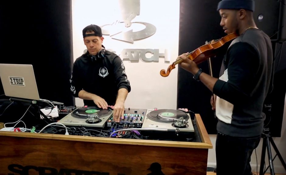 Video: Z-Trip &amp; Damien Escobar - Scratching vs. Violine