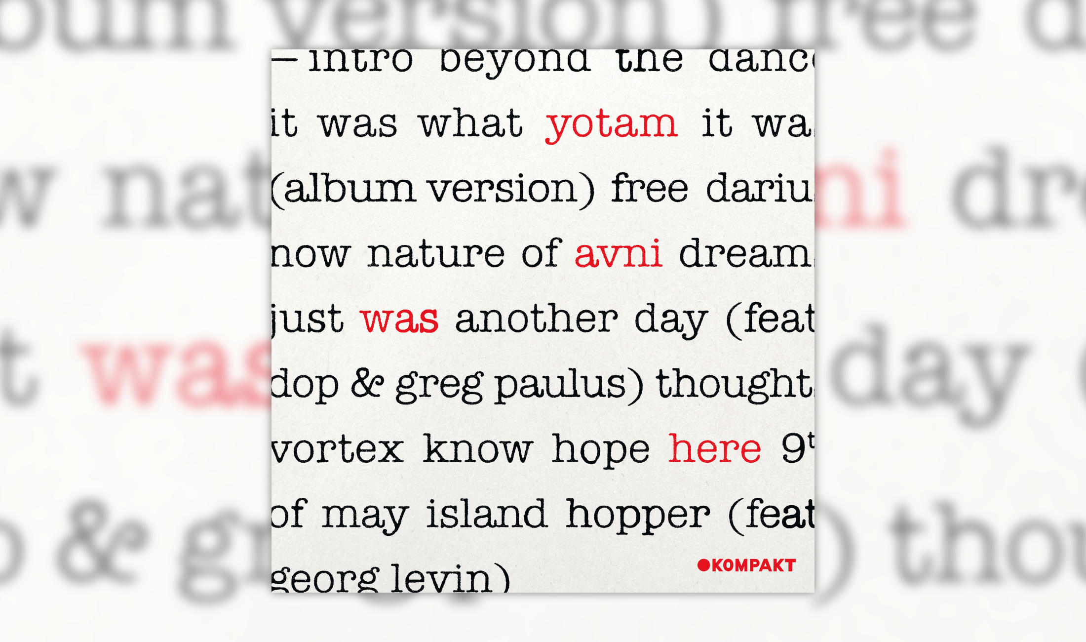 Review: Yotam Avni – Was Here [Kompakt]