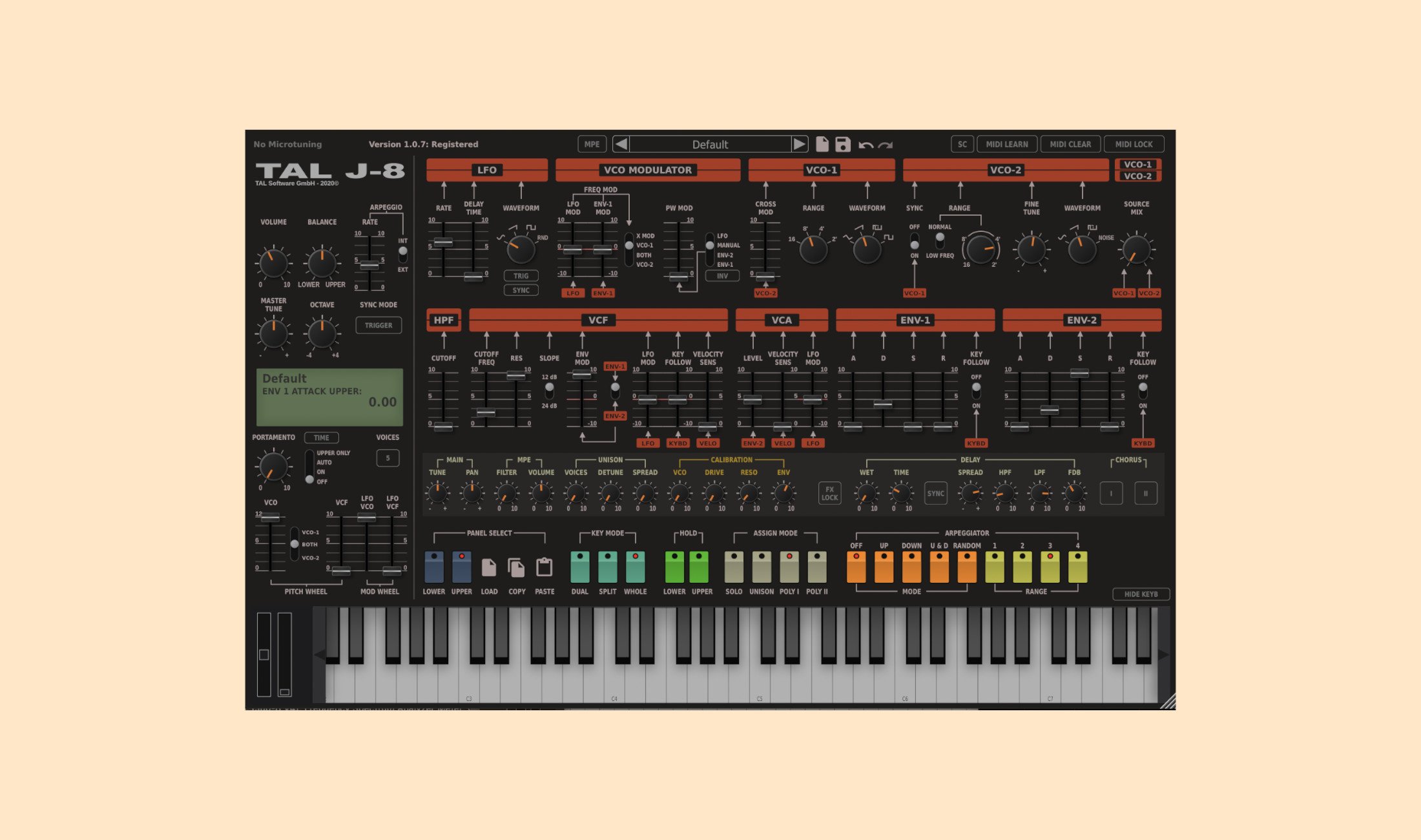 TAL J-8: Neues Plugin des Roland Jupiter-8