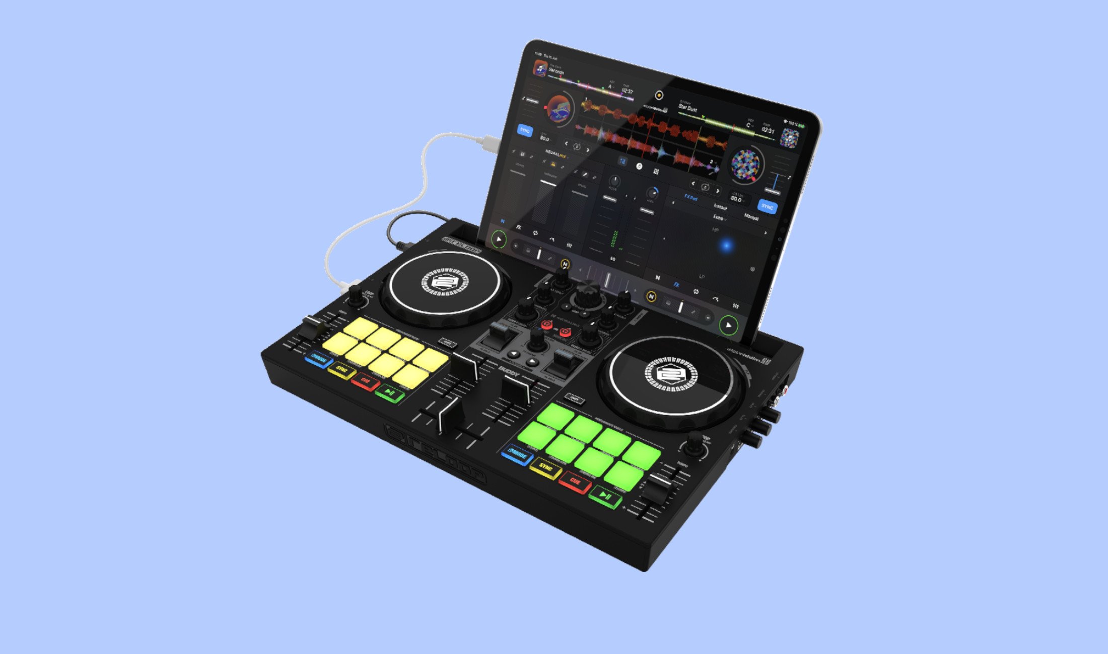 Reloop Buddy: Kompakter 2-Kanal DJ Controller