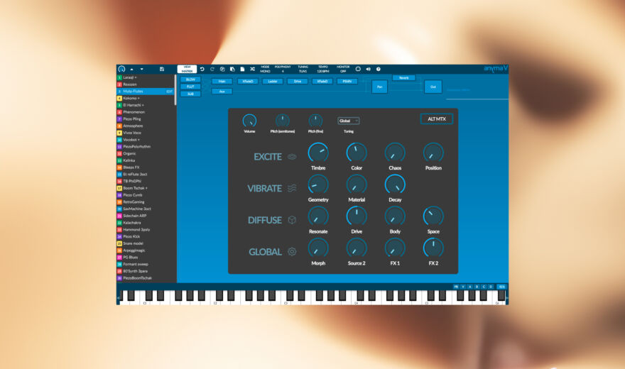 Aodyo Instruments Anyma V: Plugin/Standalone-Version des Anyma Phi