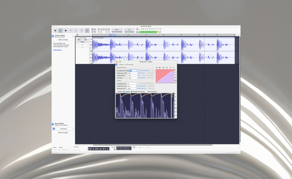 Audacity 3.6: Masterkanal, neue Effekte und Dark Mode