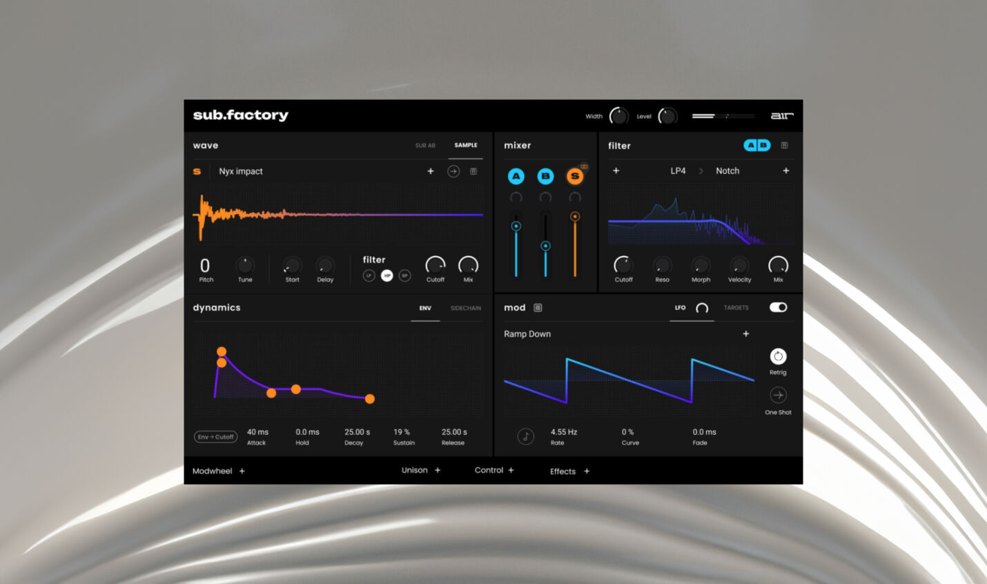 AIR Music Tech Sub Factory: VST- und MPC-Plugin für fette Bässe