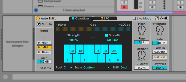 Auto Shift in Ableton 12.