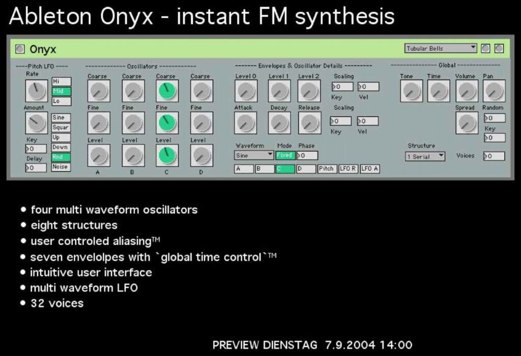 Das Design von Operator in seiner ersten Version vom 07.09.2004.