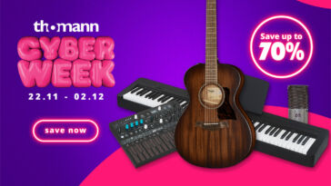 Thomann Cyber Week: Bis zu 70 Prozent auf Instrumente und Gear