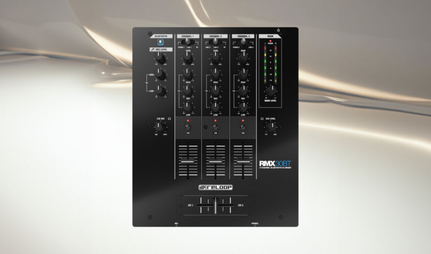 Reloop RMX-30 BT: Neuer Dreikanal-Mixer mit Bluetooth-Funktion